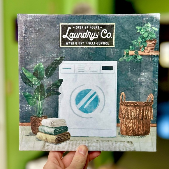 Other - Laundry Room Modern Cottagecore Farmhouse Canvas Wall Hanging Sign Decor